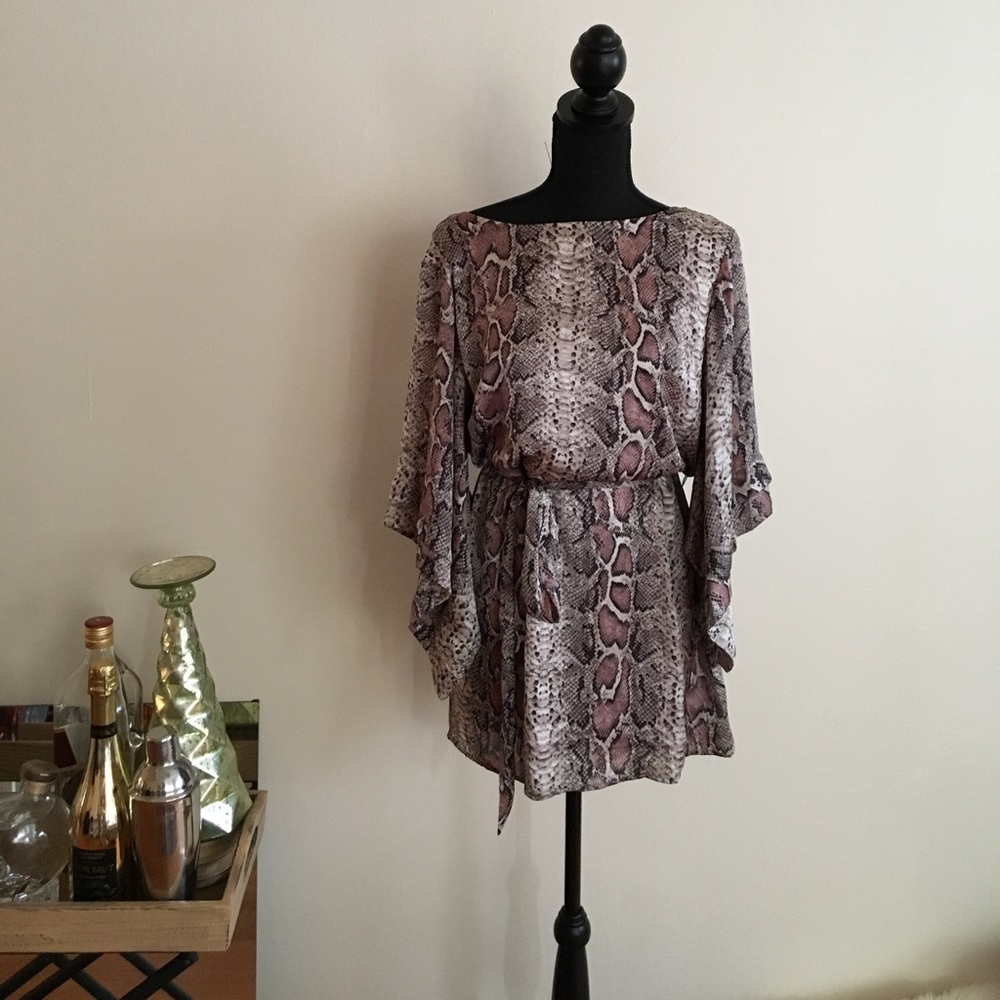 Pink leopard dress
